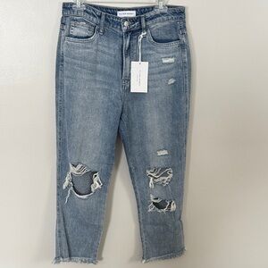 NWT Flying Monkey Apart High Rise Mom Ripped Straight SIZE 29